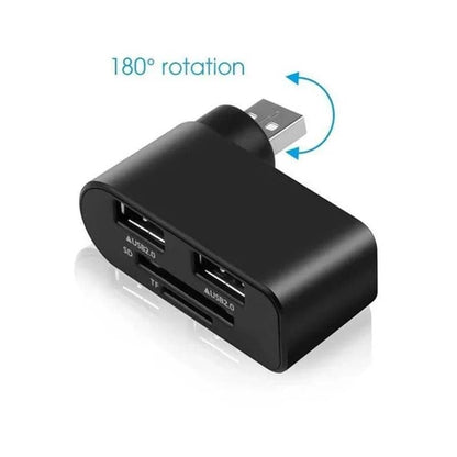 4-in-1 Rotating USB Hub