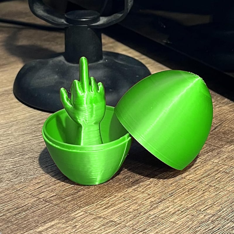 Easter Egg Surprise-Funny 3D Printed Middle Finger Egg