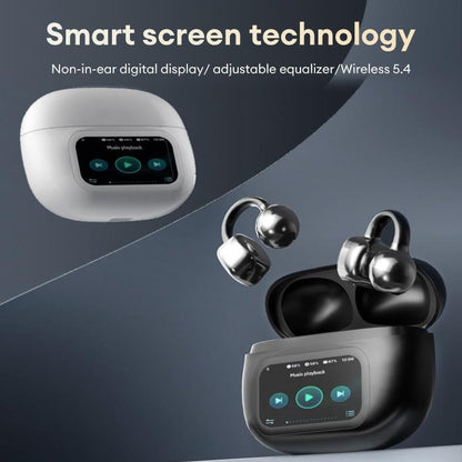 Auriculares inalámbricos con clip y pantalla táctil LCD a todo color