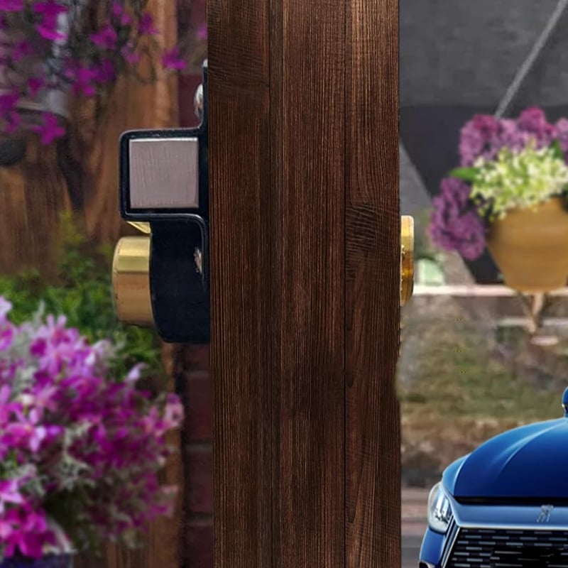 Garden gate spring crossbar lock