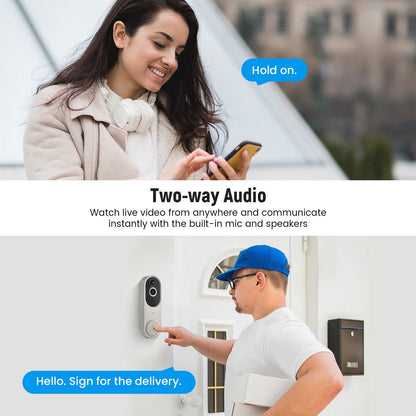 Wireless Smart Doorbell Camera – Outdoor Surveillance with HD Night Vision