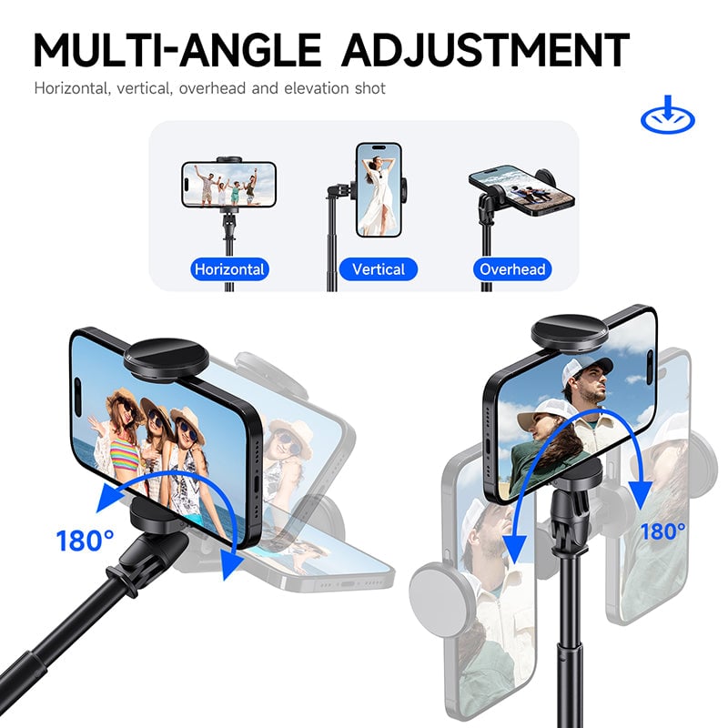 Extendable Magnetic Tripod With Bluetooth Remote Control