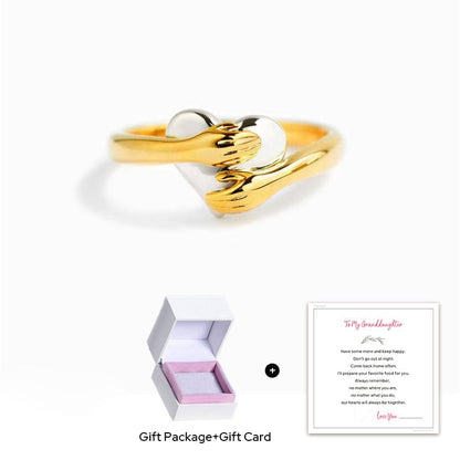 Feel My Love Hug Heart Ring