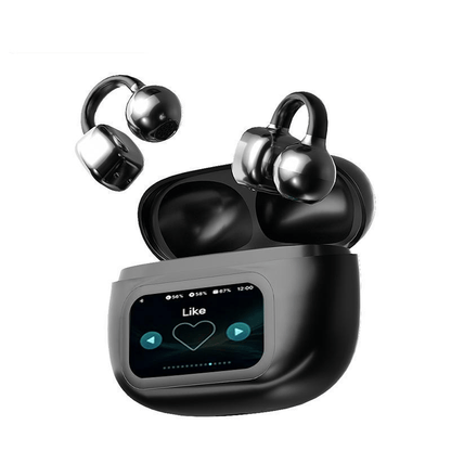 Auriculares inalámbricos con clip y pantalla táctil LCD a todo color