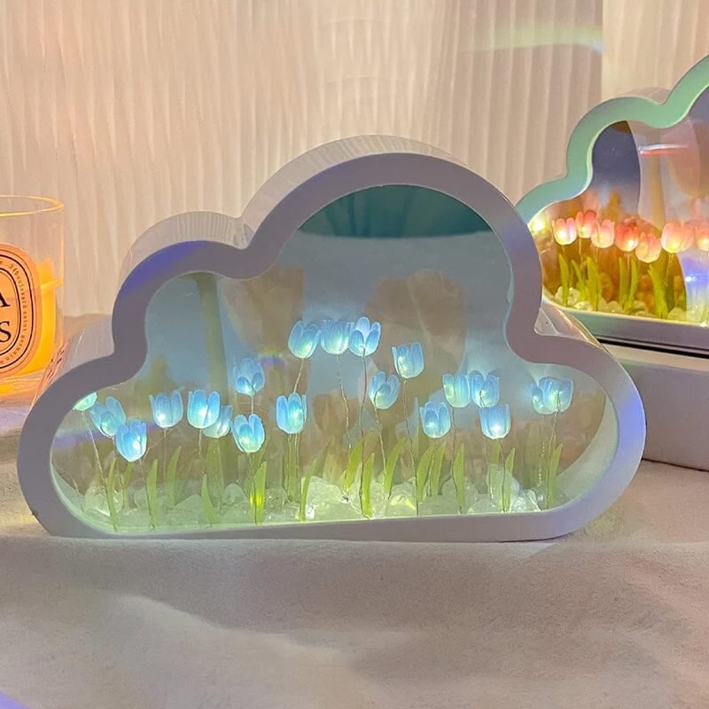 DIY set with tulip mirror and night light