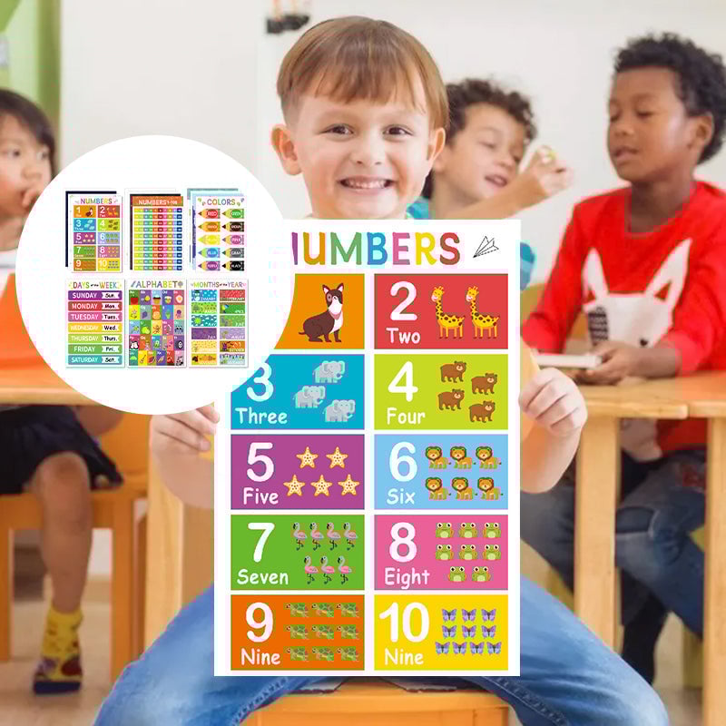 Colorful Educational Posters（16PCS/SET ）