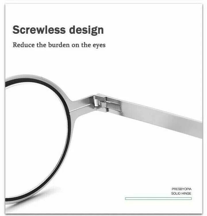 Titanium Material Screwless Foldable Reading Gla-sses