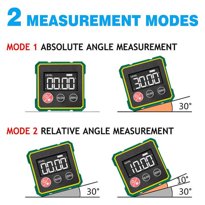0-360°(4 * 90°) Digital Angle Finder Level Magnetic Electronic Gauge Inclinometer Protractor Tool
