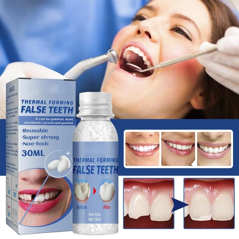 👨‍⚕️Moldable False Teeth for Temporary Tooth Fillings