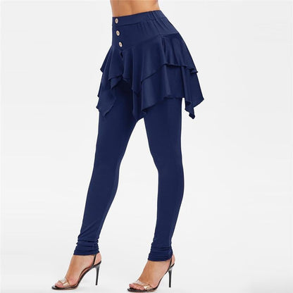 Tiered Ruffle Skirted Legging