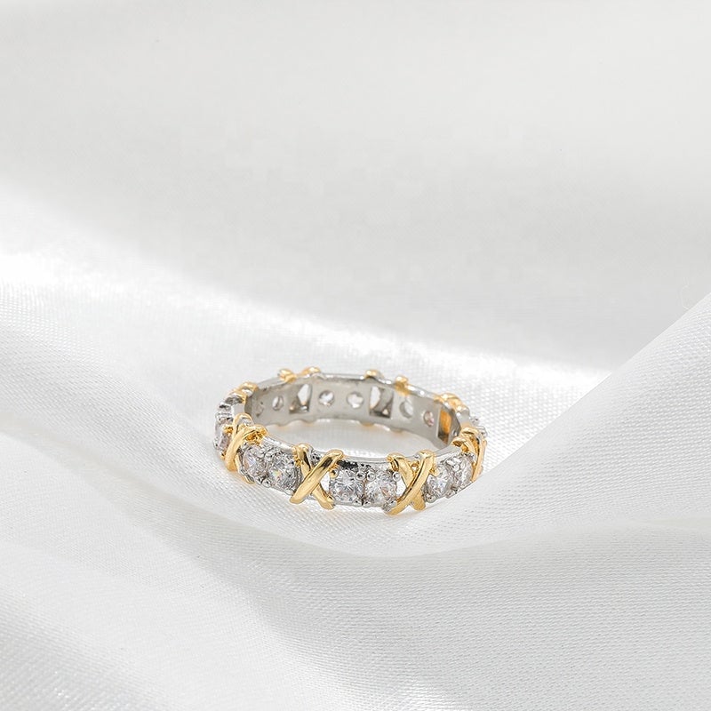 Cross Moissanite Ring