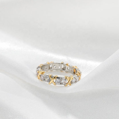 Cross Moissanite Ring