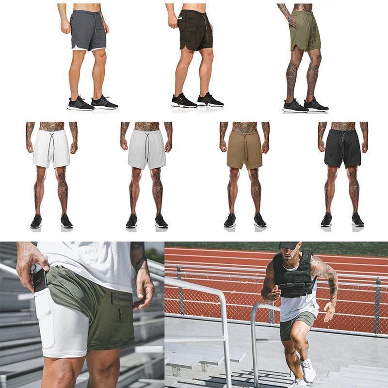 2 in 1 Secure Pocket Fitness Shorts