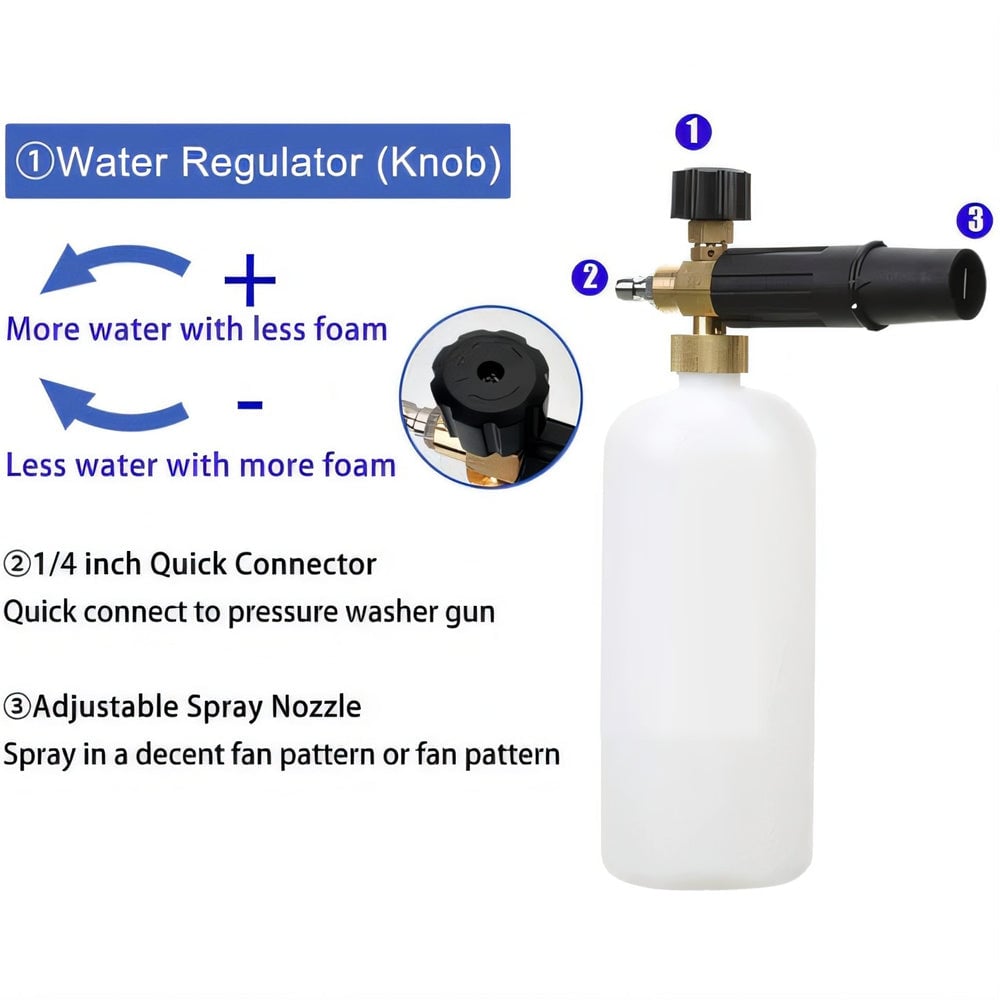 Enhance Your Car Washing Experience - Sakerplus Foam Cannon Dual Connector Accessory