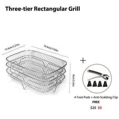 3-Layer Stackable Air Fryer Rack