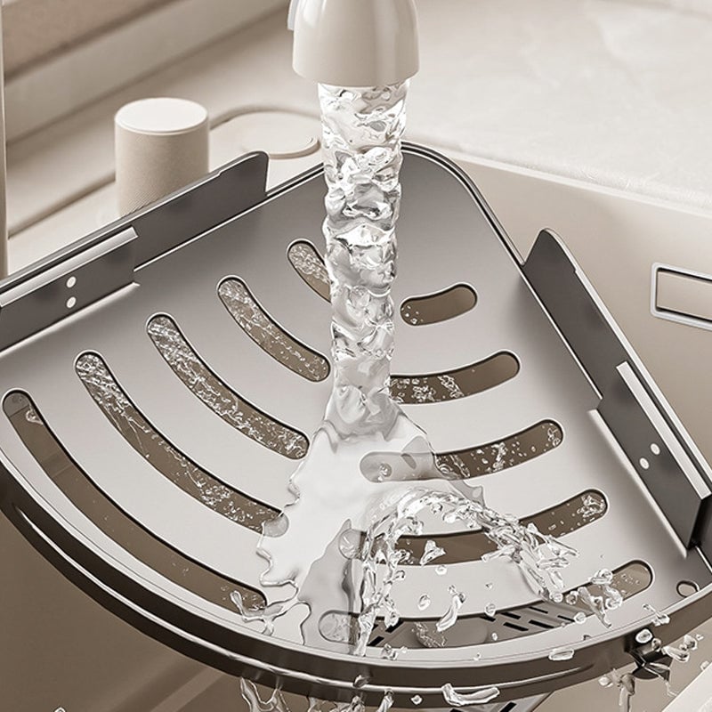 No-Drill Bathroom Corner Shelf