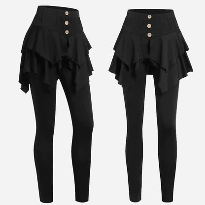 Tiered Ruffle Skirted Legging