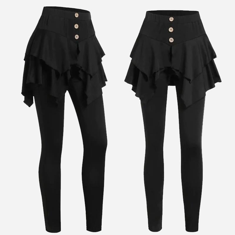 Tiered Ruffle Skirted Legging
