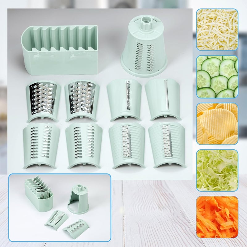 5 in 1 Vegetable Cutter Slicer, Rotary Cheese Grater