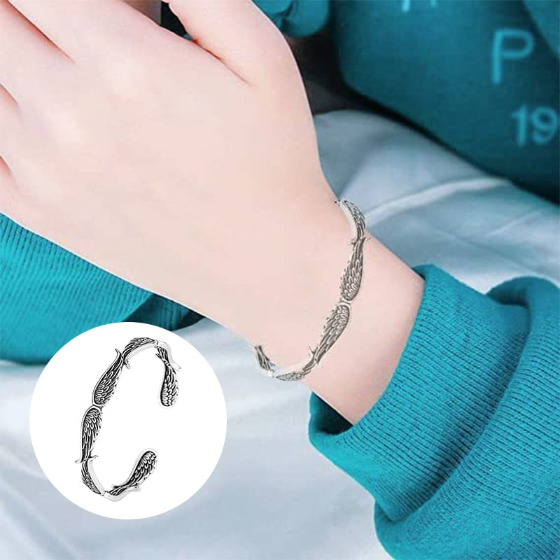 Angel Wings Vintage Style Sterling Bracelet