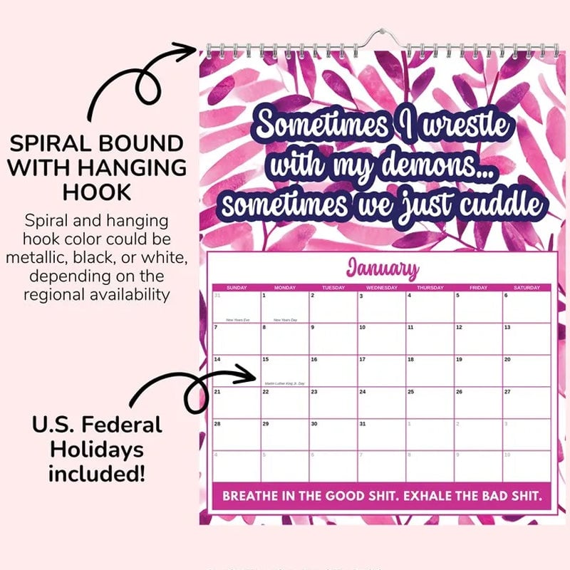 2024 Funny Mental Health Calendar