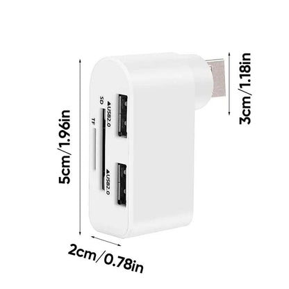 4-in-1 Rotating USB Hub