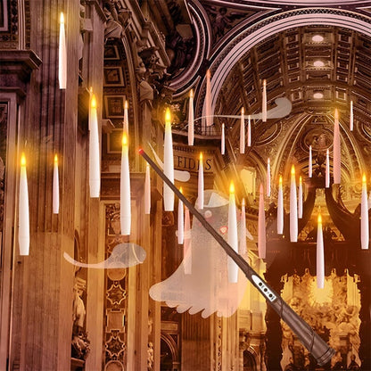 🪄🪄Fantasy Floating Candles with Wand Remote