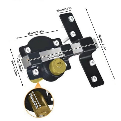Garden gate spring crossbar lock