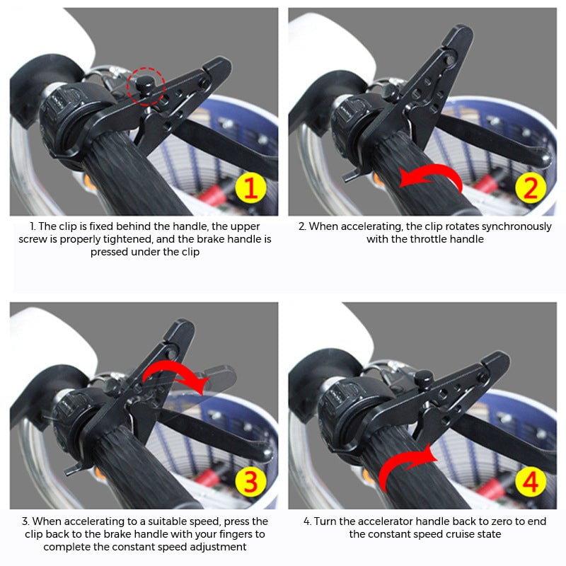 Universal Motorcycle Cruise Control Throttle Lock Assist