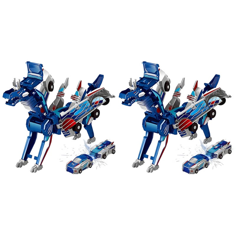 2-in-1 Magnetic Cars That Transform into Flying Dragon and Unicorn