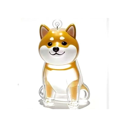 A cute puppy-shaped fur storage keychain