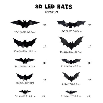 3D Bat Design LED Decoration