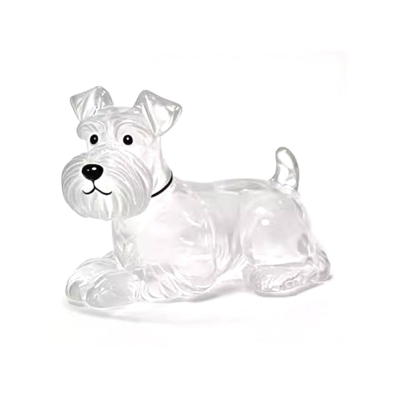 A cute puppy-shaped fur storage keychain