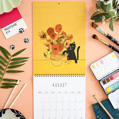 2024 Cats in Art Wall Calendar