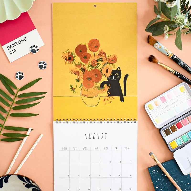 2024 Cats in Art Wall Calendar