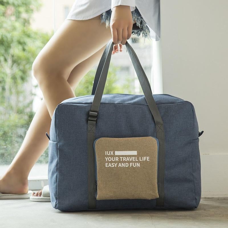 Foldable, waterproof travel bag with large capacity