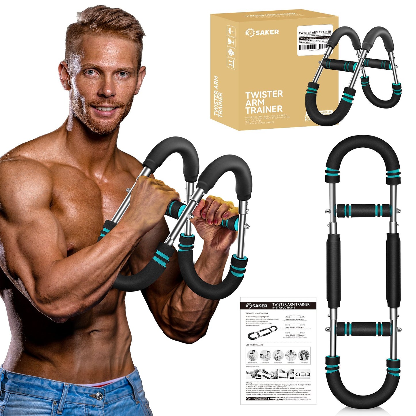 Sakerplus Entrenador de brazos Twister