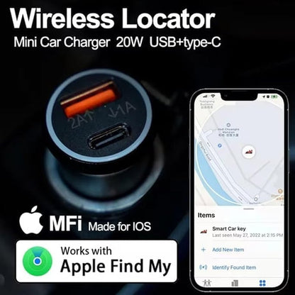 Cargador de coche con localizador GPS