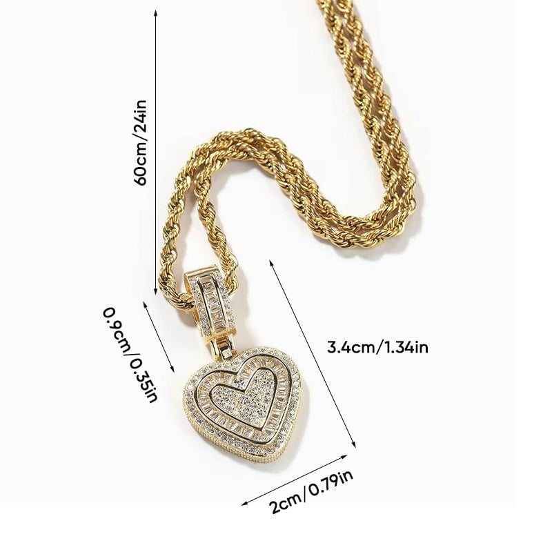 Hip Hop Heart Necklace
