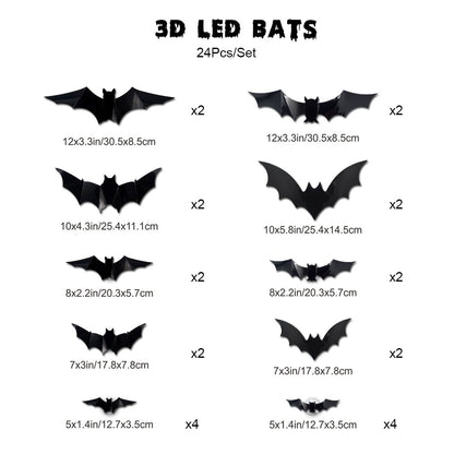3D Bat Design LED Decoration