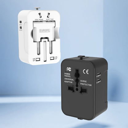 Universal Travel Adapter with Dual USB Ports