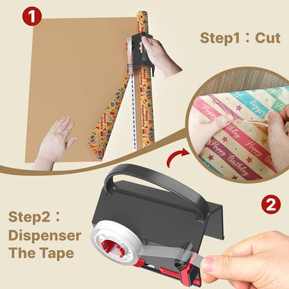 Sakerplus Wrapping Paper Cutter And Dispenser Set
