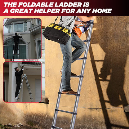 Sakerplus Portable Collapsible Extension Ladder