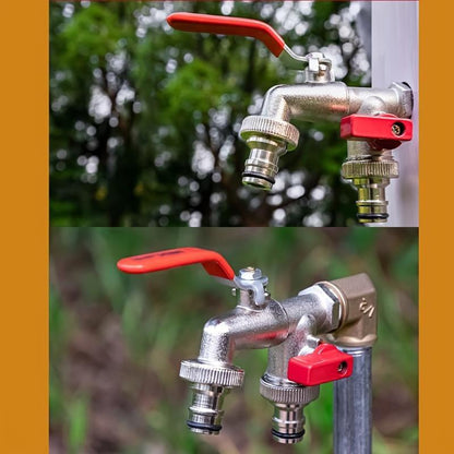 Zinc Alloy Dual Outlet Faucet for Gardening