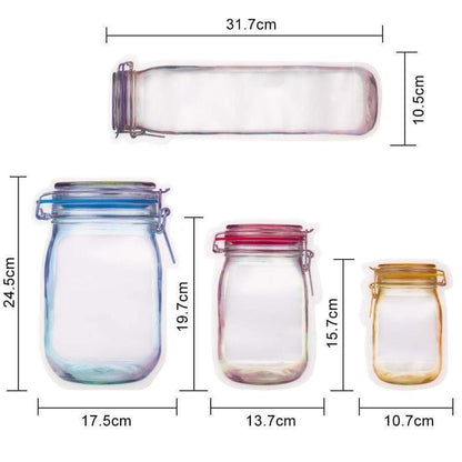 Jar Zipper Bags