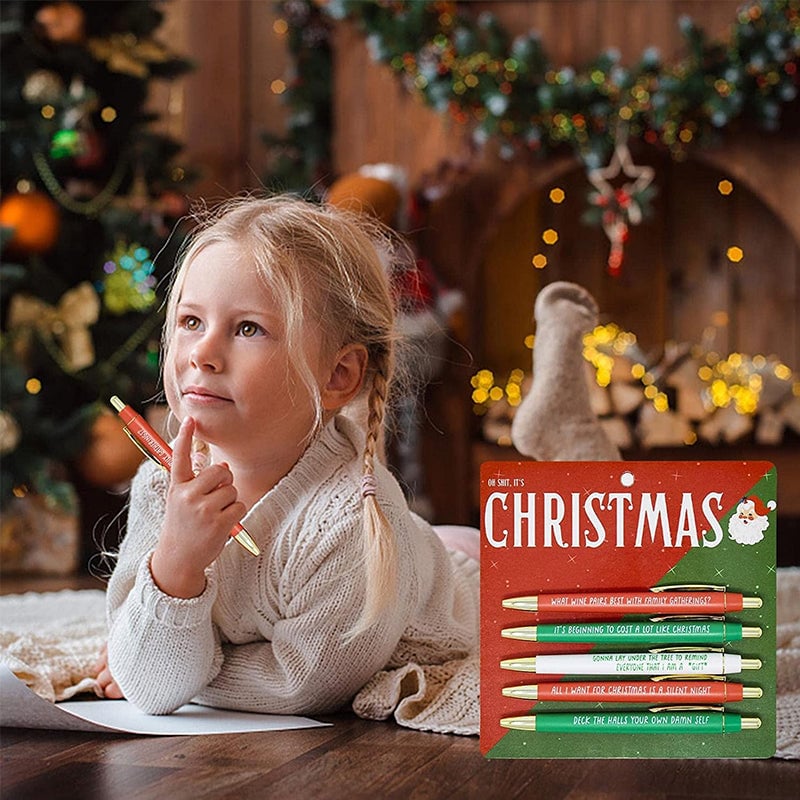 Retractable Christmas Multicolor Ballpoint Pen