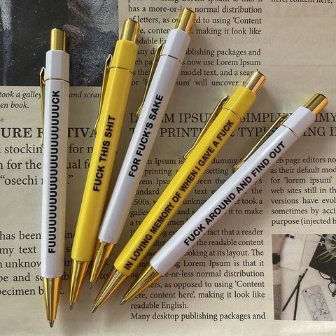 Motivational Badass funny Pens Set(5pcs)